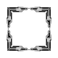 Futuristic Tech Frame, Border, Cyberpunk Aesthetic, Minimalist vector