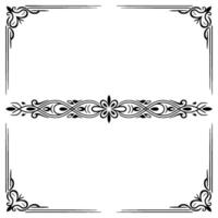 Elegant Decorative Frame With Floral Elements Invitation vector