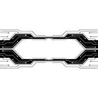 Futuristic Tech Circuitry Template Modern, White Space For Data vector
