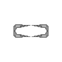 Minimalist Geometric Frame In Black On White Background vector