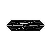 Modern Minimalist Circuit Board, Digital Technology Concept vector