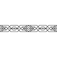 Geometric Black Border On White Background, Art Deco Style vector
