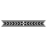 Elegant Black Leaf Border Element On White Background vector