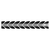 Elegant Black Leaf Pattern Border On Cream Background vector
