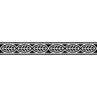 Black And White Leaf Border Minimalist Decorative vector