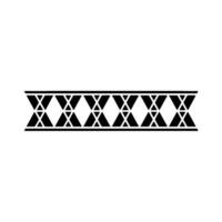 Geometric Pattern Border With Triangles And Diamonds, Black And White vector