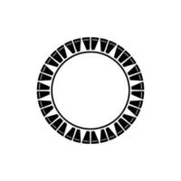 Geometric Ring Modern Abstract Circle In Black White vector