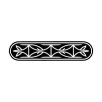 Elegant Black And White Ornamental Element, Art Deco Style vector