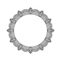 Elegant Circular Decorative Frame, Minimalist, Monochromatic vector