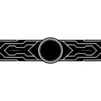 Futuristic Tech Banner Black White Geometric Lines vector