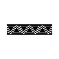 Geometric Triangle Border Element In Black And White vector