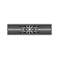 Black And White Snowflake Border On Pale Background vector