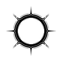 Abstract Black Ring With Spikes, Minimalist Geometric vector