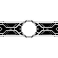 Art Deco With Circle, Geometric, Modern, Black And White vector