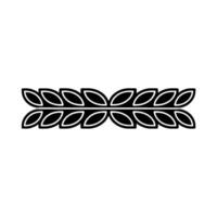 Minimalist Laurel Wreath, Black White, Ornamental Element vector