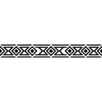 Geometric Aztecinspired Border On White, Simple, Minimalist vector