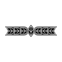 Decorative Leaf Element In Black White On Gradient Background vector