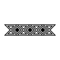 Geometric Diamond Pattern Border Element Black White Minimalist vector