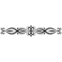 Elegant Decorative Border Element Black Flourish On White Background vector