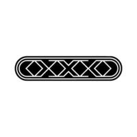 Geometric Pattern Element Abstract In Black White vector