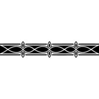 Black And White Decorative Border Ornament On White Background vector
