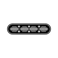 Minimalist Black And White Winter Ornament vector