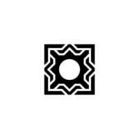 Geometric Pattern Black Star Symbol On Gray Background, Minimalist vector