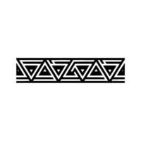 Geometric Triangular Border In Black White, Modern Minimalist Style vector