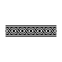 Minimalist Black White Decorative Border, Seamless Pattern Element vector