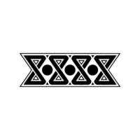 Abstract Geometric Border Black And White Decorative Element vector