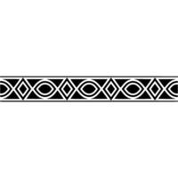 Geometric Border Black And White Seamless Repeat Pattern vector