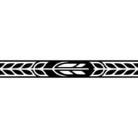 Minimalist Leaf Pattern Border, Illustration vector