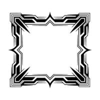 Art Deco Border Frame Geometric, Black White, Illustration vector