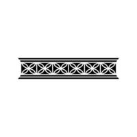 Geometric Black And White Pattern Border, Clean And Minimalist vector