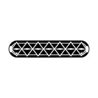Geometric Border Element Black White Triangle Pattern On White vector