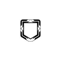Minimalist Futuristic Shield On Gradient Background vector
