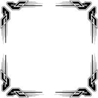 Art Deco Frame Geometric Ornament With Blank Space vector