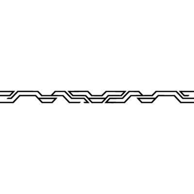 Geometric Black Line Border, Minimalist, Abstract Tech Element