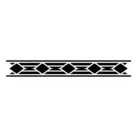 Geometric Black Border On White, Decorative Element, Elegant vector