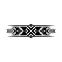 Minimalist Black And White Winter Snowflake vector