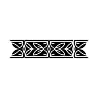 Abstract Geometric Leaf Border On White Background, Minimalist vector