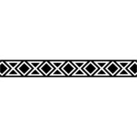 Geometric Black And White Pattern Border On Gray Background vector