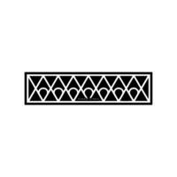 Geometric Pattern Black And White Abstract Decorative Border vector