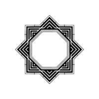 Geometric Octagonal Star Frame Minimalist vector