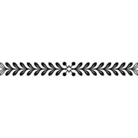 Black Leafy Border Ornament On White Background, Floral, Decorative Element vector