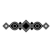 Geometric Black White Border, Abstract Ornamental Element vector