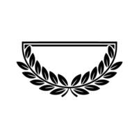 Minimalist Laurel Wreath Frame With Blank Space vector