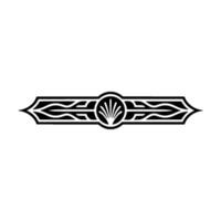 Art Deco Element, Black Silver On White Background vector