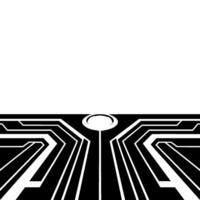 Futuristic Tech Circuit With Glowing Light Abstract Digital Illustration vector