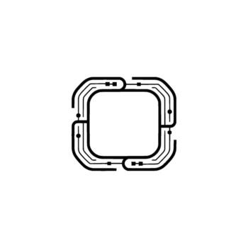 Abstract Geometric Square Frame, Modern Minimalist vector